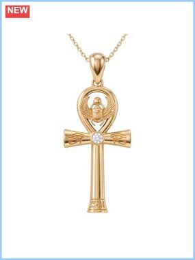 925 Sterling Silver Ankh Cross Necklace Adjustable Egyptian Pendant